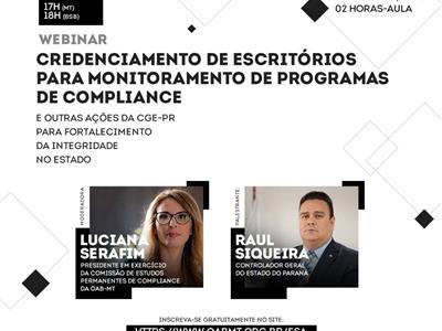 Foto da Notícia: Credenciamento de Escritórios para Programas de Compliance é tema de webinar