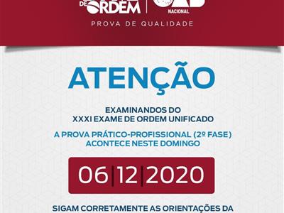 Foto da Notícia: Examinandas e examinandos, ATENÇÃO!