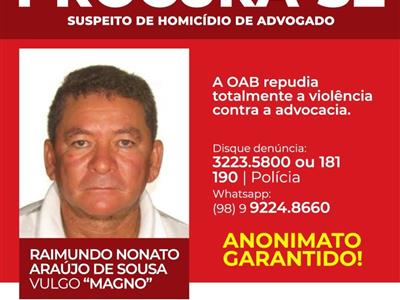 Notícia destaque: OAB-MT divulga imagem de suposto mandante do assassinato de advogado