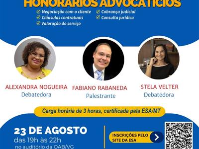 Foto da Notícia: Ordem dos Advogados oferece curso de aperfeiçoamento profissional sobre Honorários Advocatícios 