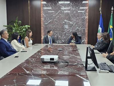 Foto da Notícia: Presidente da OAB-MT acompanha conselheiro do CNJ em reunião no TRT
